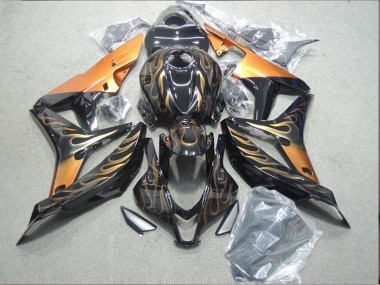 Acquista Carena Moto Honda CBR600RR 2007-2008 - Nero Lucido Arancia Fiamma