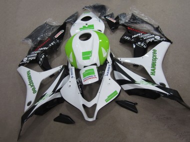 Acquista Kit Carena Moto Honda CBR600RR 2007-2008 - Bianco Verde Nero Lucido Hannspree