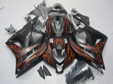 Acquista Carena Moto Honda CBR600RR 2009-2012 - Nero Opaco Arancia Fiamma