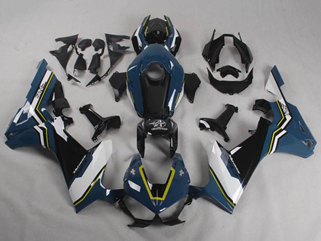 Acquista Carene Moto Honda CBR1000RR 2017-2024 - Blu Bianco Giallo Nero Lucido Shocker