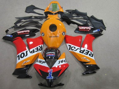 Acquista Carena Moto Honda CBR1000RR 2012-2016 - Arancia Bianco Rosso Nero Lucido Repsol 1