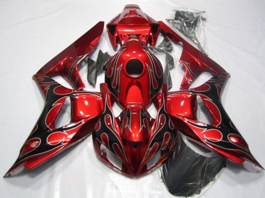 Acquista Carena Moto Honda CBR1000RR 2006-2007 - Rosso Nero Lucido Fiamma
