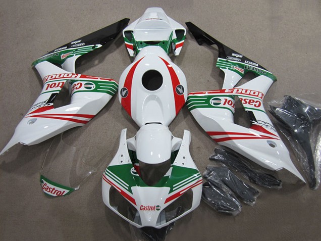Acquista Carena Moto Honda CBR1000RR 2006-2007 - Bianco Rosso Verde Nero Lucido Castrol