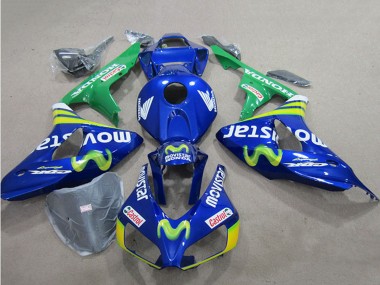 Acquista Carena Moto Honda CBR1000RR 2006-2007 - Blu Verde Giallo MoviStar Castrol