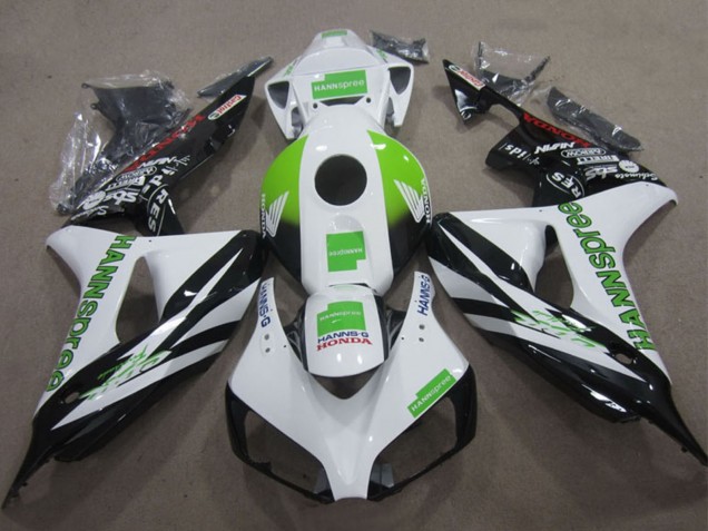 Acquista Carena Moto Honda CBR1000RR 2006-2007 - Bianco Verde Nero Lucido Hannspree