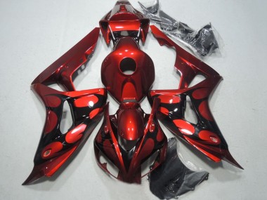 Acquista Carena Moto Honda CBR1000RR 2006-2007 - Rosso Nero Lucido Fiamma