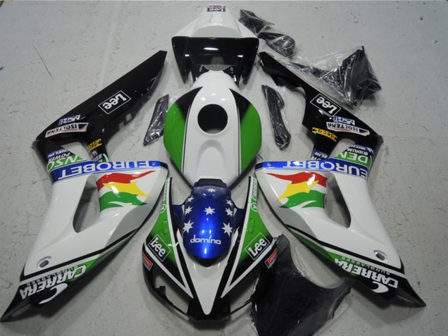 Acquista Carena Moto Honda CBR1000RR 2006-2007 - Bianco Verde Rosso Giallo Blu Nero Lucido Carrera EuroBet Lee