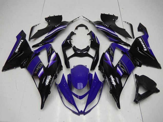Acquista Kit Carena Moto Kawasaki ZX6R 2013-2018 - Blu Nero Lucido