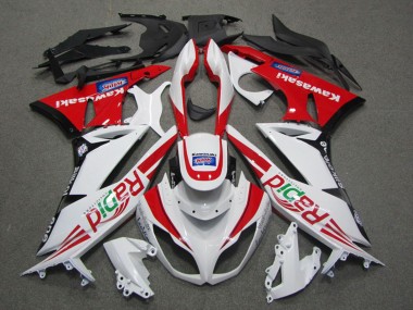 Acquista Carena Moto Kawasaki ZX6R 2009-2012 - Bianco Rosso Nero Rapid
