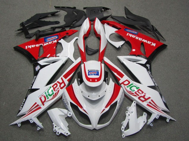 Acquista Carena Moto Kawasaki ZX6R 2009-2012 - Bianco Rosso Nero Rapid