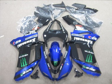 Acquista Carena Moto Kawasaki ZX6R 2007-2008 - Nero Blu Verde Mostro