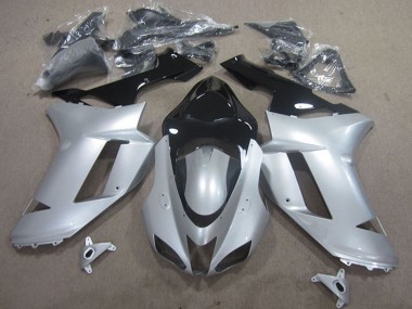 Acquista Carena Moto Kawasaki ZX6R 2007-2008 - Argento Nero