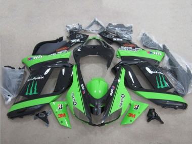 Acquista Carena Moto Kawasaki ZX6R 2007-2008 - Verde Nero 3M Mostro