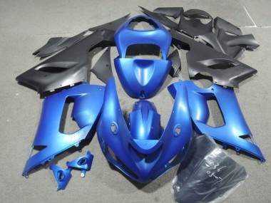 Acquista Kit Carena Moto Kawasaki ZX6R 2005-2006 - Blu Nero Opaco