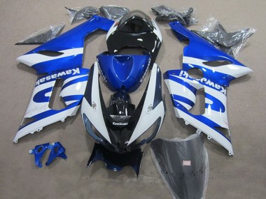 Acquista Carena Moto Kawasaki ZX6R 2005-2006 - Blu Bianco Nero