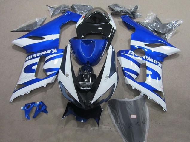 Acquista Carena Moto Kawasaki ZX6R 2005-2006 - Blu Bianco Nero