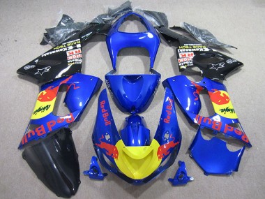 Acquista Carena Moto Kawasaki ZX6R 2005-2006 - Blu Giallo Nero Red Bull