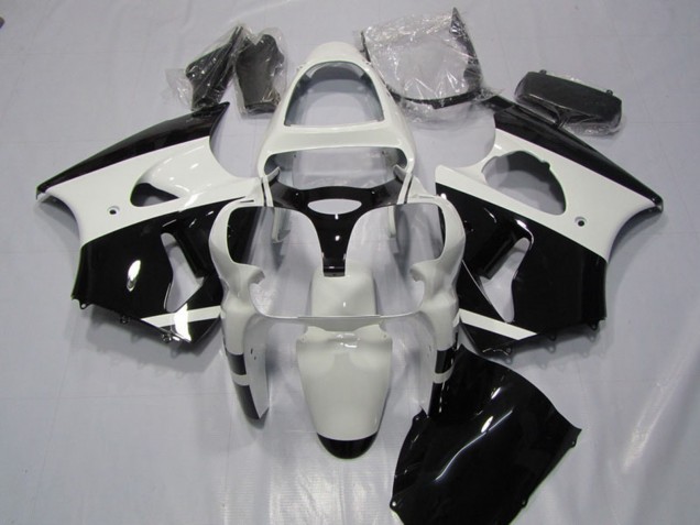 Acquista Carena Moto Kawasaki ZX6R 2000-2002 - Bianco Nero Lucido