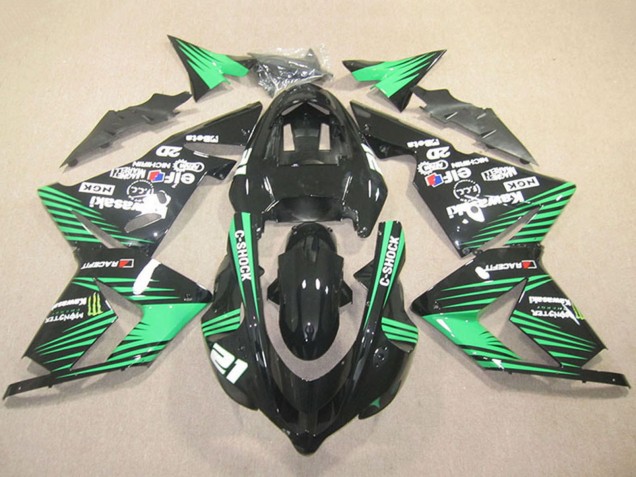 Acquista Carena Moto Kawasaki ZX10R 2004-2005 - Nero Verde C-Shock Mostro