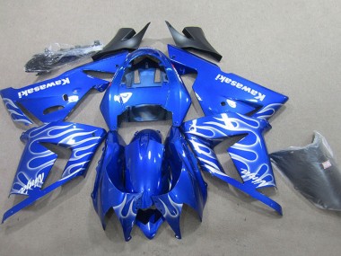 Acquista Carena Moto Kawasaki ZX10R 2004-2005 - Blu Bianco Fiamma