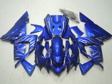 Acquista Carena Moto Kawasaki ZX10R 2004-2005 - Blu Bianco Fiamma