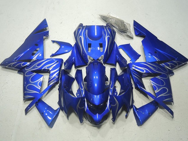 Acquista Carena Moto Kawasaki ZX10R 2004-2005 - Blu Bianco Fiamma