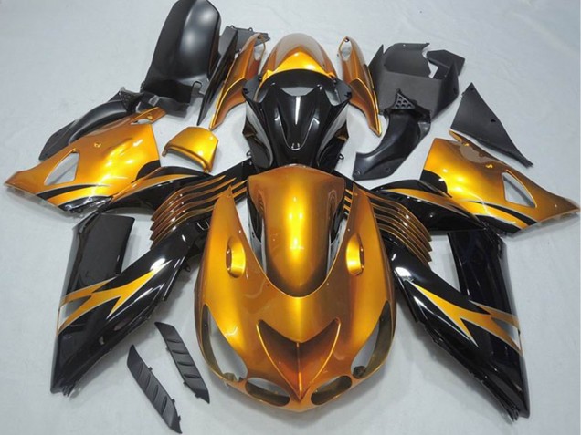 Acquista Carena Moto Kawasaki ZX14R ZZR1400 2006-2011 - Oro Nero Lucido