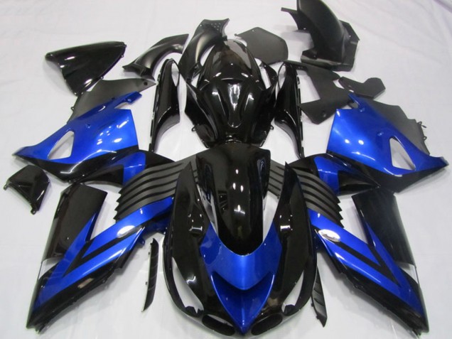 Acquista Carena Moto Kawasaki ZX14R ZZR1400 2006-2011 - Blu Nero Lucido