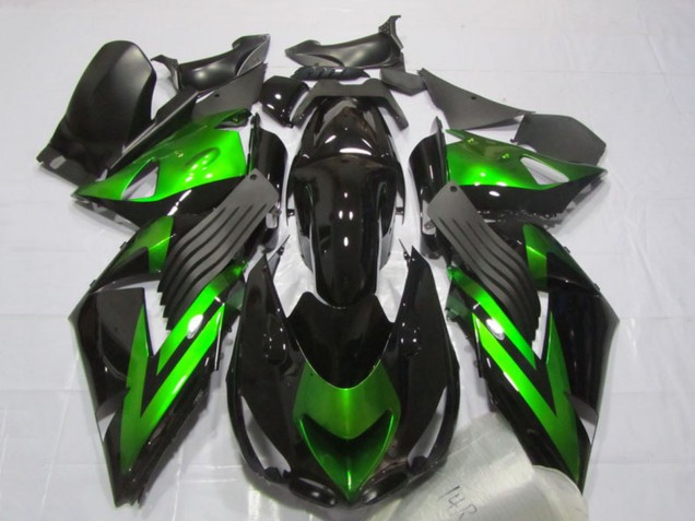 Acquista Carena Moto Kawasaki ZX14R ZZR1400 2006-2011 - Nero Lucido Verde Banda