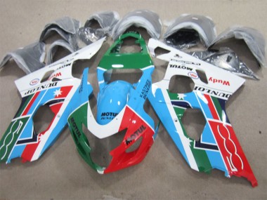 Acquista Carena Moto Suzuki GSXR 600 2001-2003 - Bianco Blu Verde Rosso Motul