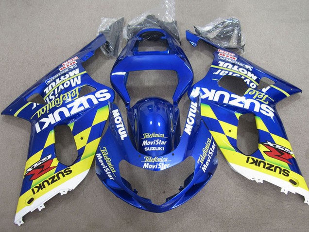 Acquista Carene Moto Suzuki GSXR 600 2001-2003 - Blu Giallo Telefonica MoviStar