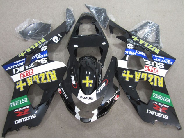 Acquista Carena Moto Suzuki GSXR 600 2004-2005 - Nero Lucido Bianco Verde Giallo Rizla