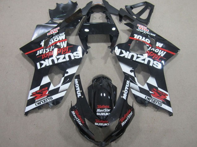 Acquista Carene Moto Suzuki GSXR 600 2004-2005 - Nero Lucido Rosso Bianco Telefonica MoviStar