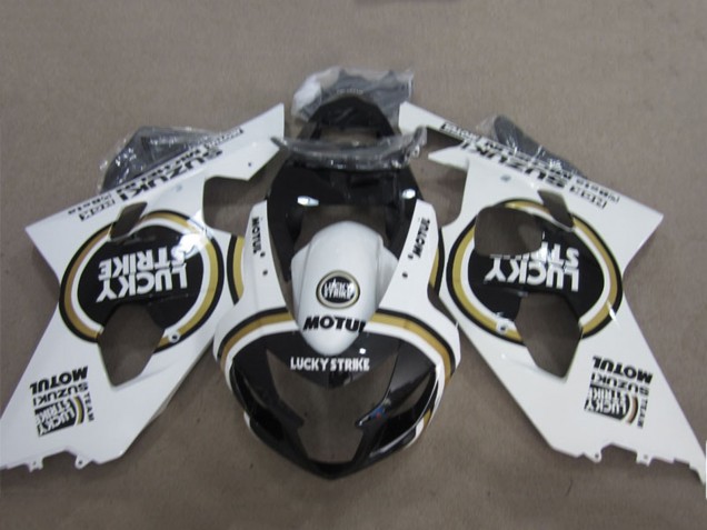 Acquista Carena Moto Suzuki GSXR 600 2004-2005 - Bianco Nero Lucky Strike Motul