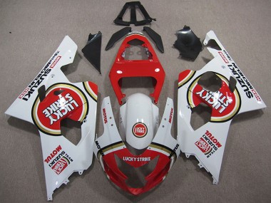 Acquista Carena Moto Suzuki GSXR 600 2004-2005 - Bianco Rosso Lucky Strike Motul
