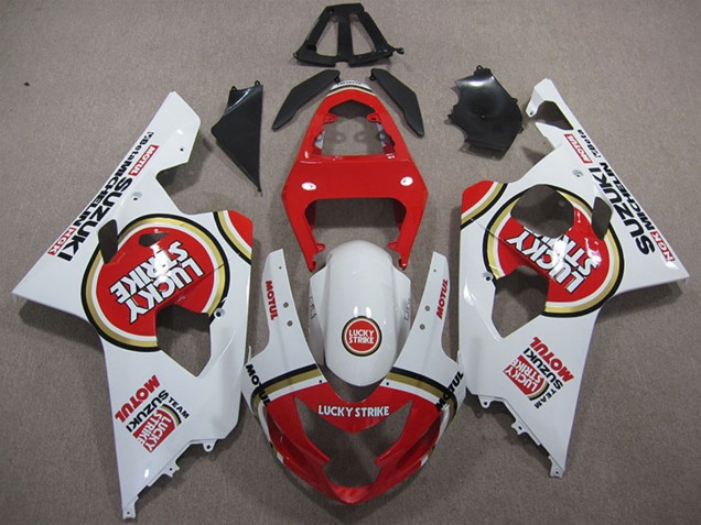 Acquista Carena Moto Suzuki GSXR 600 2004-2005 - Bianco Rosso Lucky Strike Motul