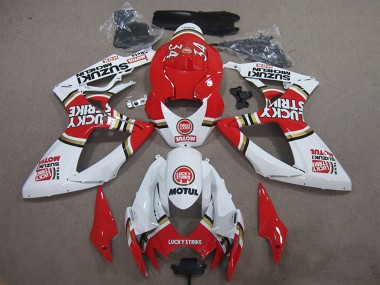 Acquista Carena Moto Suzuki GSXR 600 2006-2007 - Bianco Rosso Lucky Strike Motul