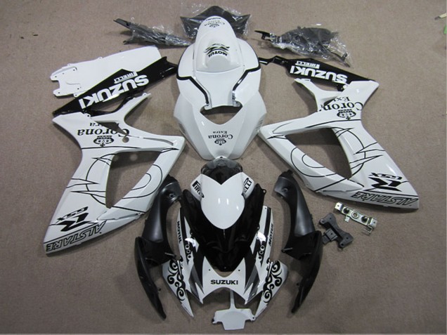 Acquista Carena Moto Suzuki GSXR 600 2006-2007 - Bianco Nero Corona Extra