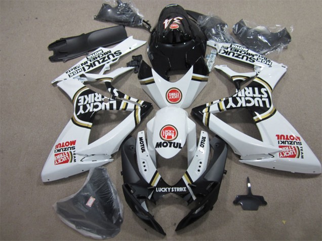 Acquista Carena Moto Suzuki GSXR 600 2006-2007 - Bianco Nero Rosso Lucky Strike Motul