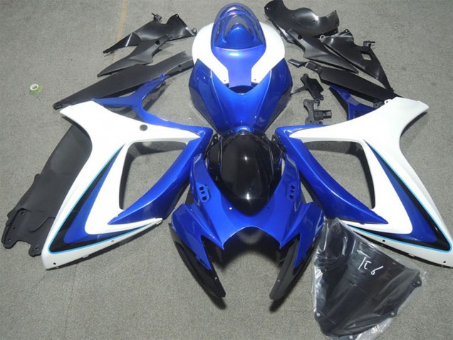 Acquista Carena Moto Suzuki GSXR 600 2006-2007 - Bianco Blu Nero Lucido