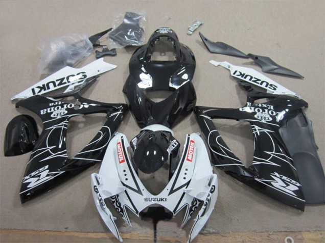 Acquista Carena Moto Suzuki GSXR 600 2006-2007 - Bianco Nero Corona Extra Motul