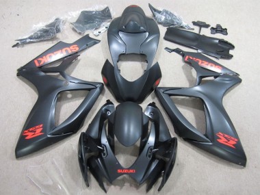 Acquista Carena Moto Suzuki GSXR 600 2006-2007 - Nero Opaco Rosso Decal