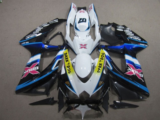 Acquista Carena Moto Suzuki GSXR 600 2008-2010 - Bianco Blu Nero Giallo Dark Dog Rosa X