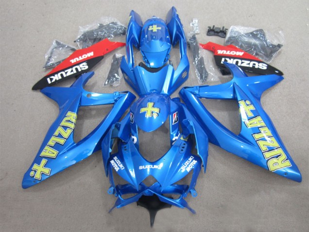 Acquista Carena Moto Suzuki GSXR 600 2008-2010 - Blu Giallo Rosso Nero Rizla Motul
