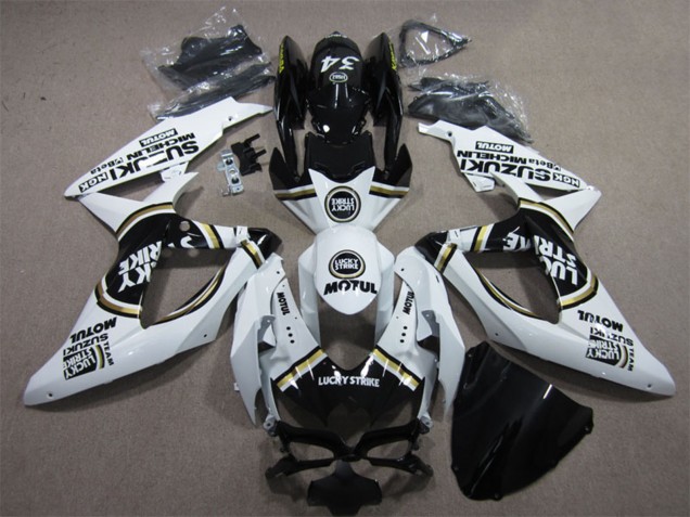 Acquista Carena Moto Suzuki GSXR 600 2008-2010 - Bianco Nero Motul Lucky Strike