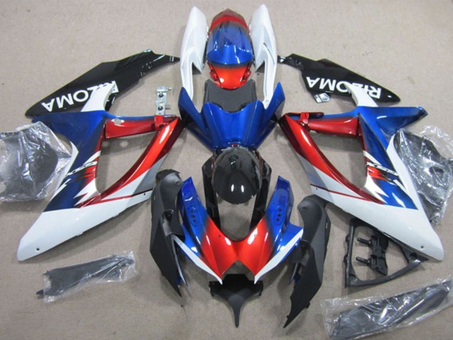 Acquista Carena Moto Suzuki GSXR 600 2008-2010 - Bianco Rosso Blu Nero Rizoma