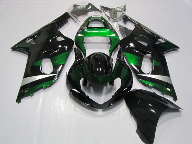 Acquista Carena Moto Suzuki GSXR 750 2001-2003 - Nero Lucido Verde Argento