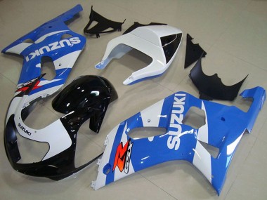 Acquista Carena Moto Suzuki GSXR 750 2001-2003 - Bianco Blu Nero Lucido