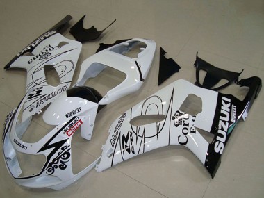 Acquista Carena Moto Suzuki GSXR 750 2001-2003 - Bianco Nero Alstare Corona Extra Motul