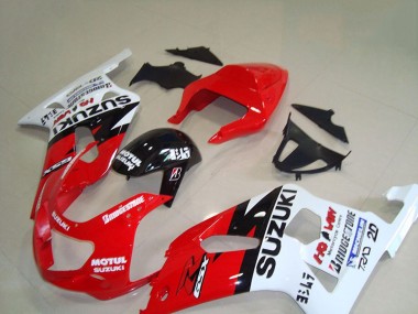 Acquista Carena Moto Suzuki GSXR 750 2001-2003 - Rosso Bianco Nero Lucido Motul